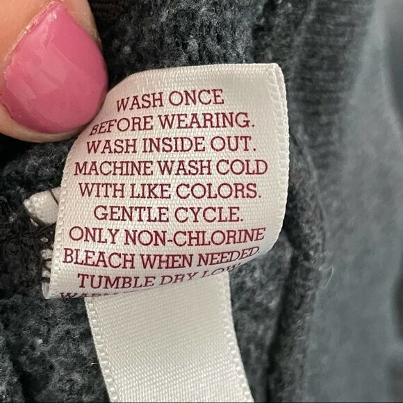 Authentic American heritage Solid Heather Gray long Sleeve Sweatshirt size L - Picture 3 of 11